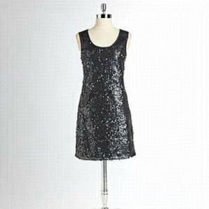 Edit by Jeanne Beker black sequin dress